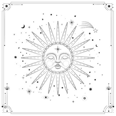 Adult coloring pages sun moon stock illustrations cliparts and royalty free adult coloring pages sun moon vectors