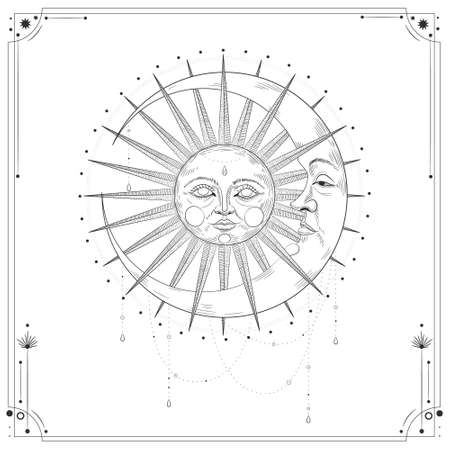 Adult coloring pages sun moon stock illustrations cliparts and royalty free adult coloring pages sun moon vectors