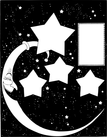 Vintage star man frame coloring page free printable coloring pages