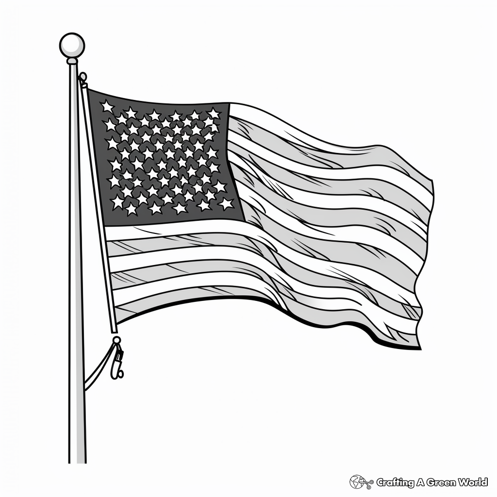 American flag coloring pages