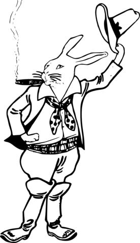 Vintage rabbit cowboy coloring page free printable coloring pages