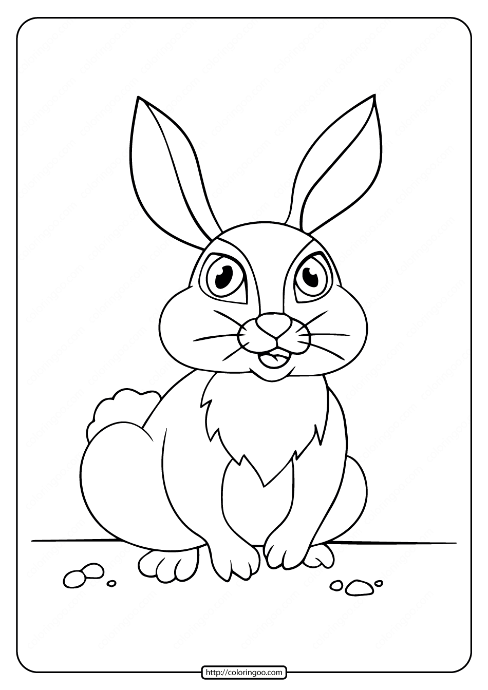 Printable old rabbit coloring pages for kids