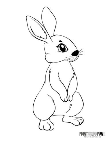 Cute easter bunny coloring pages at