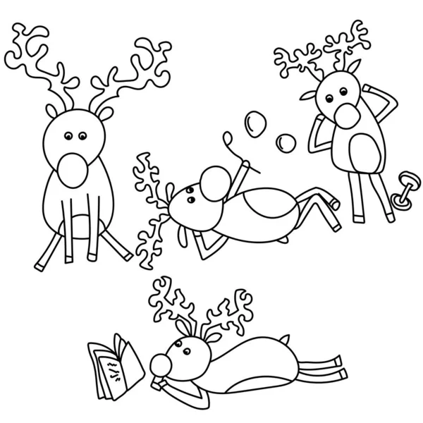 Christmas coloring reindeer stock photos royalty free christmas coloring reindeer images
