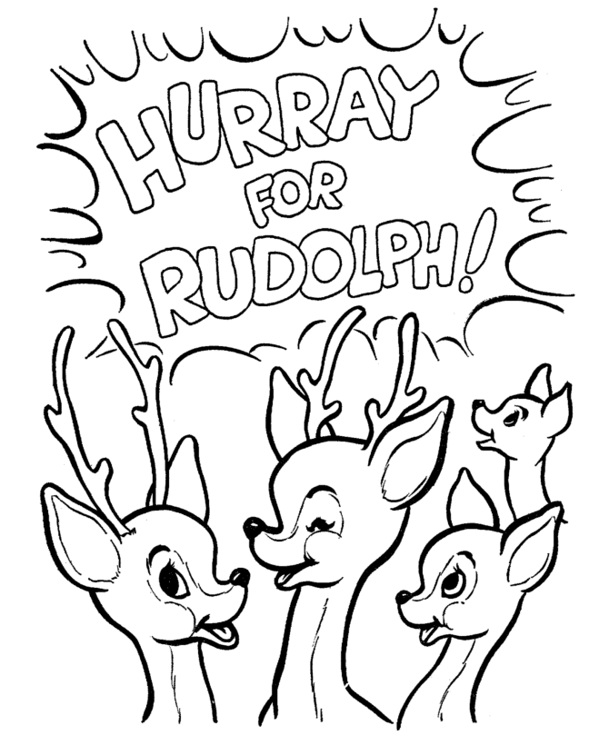 Free printable reindeer coloring pages for kids