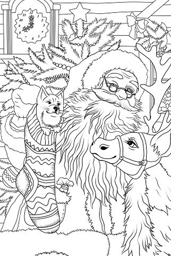 Christmas coloring pages overview with nice coloring pages