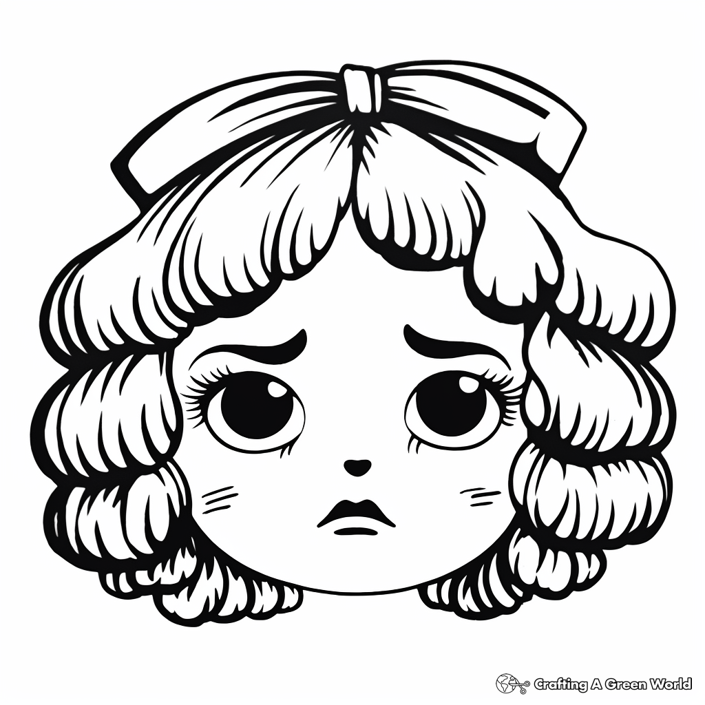Sad face coloring pages