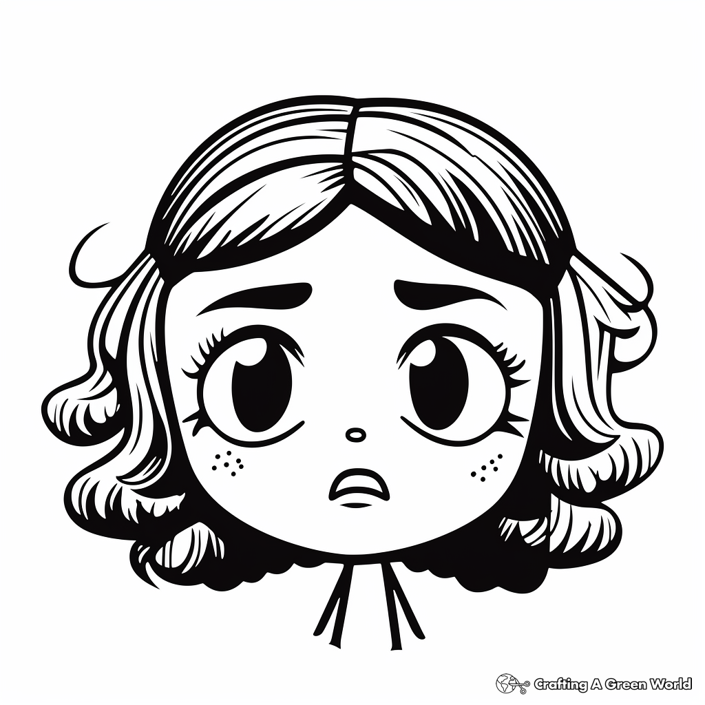 Sad face coloring pages
