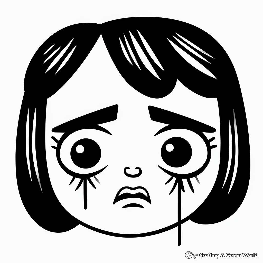 Sad face coloring pages