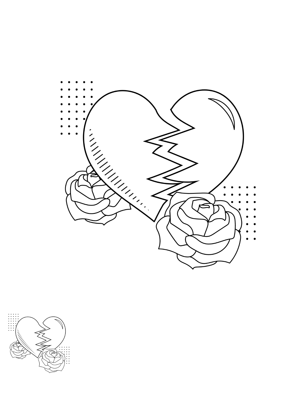 Free heart coloring page s examples
