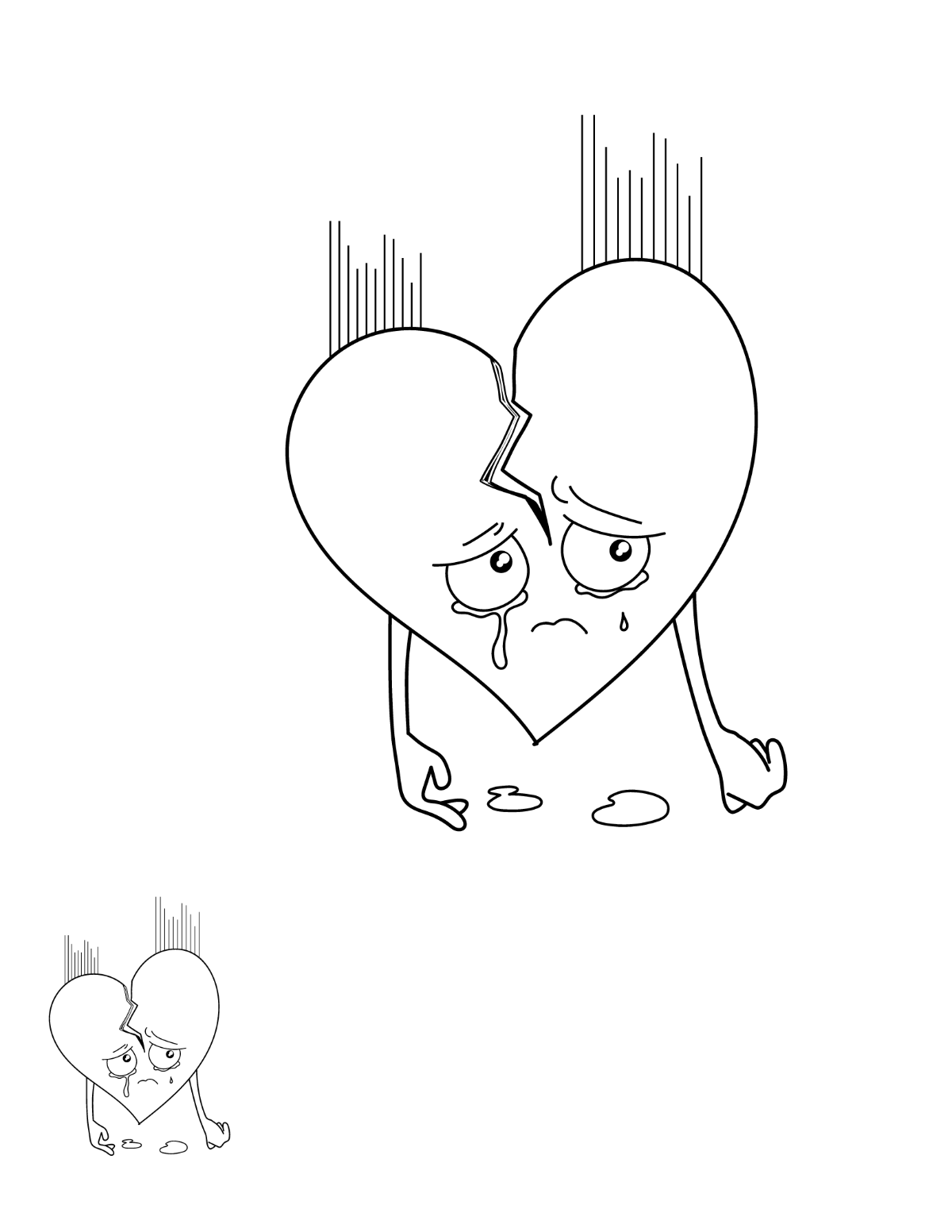 Free heart coloring page s examples