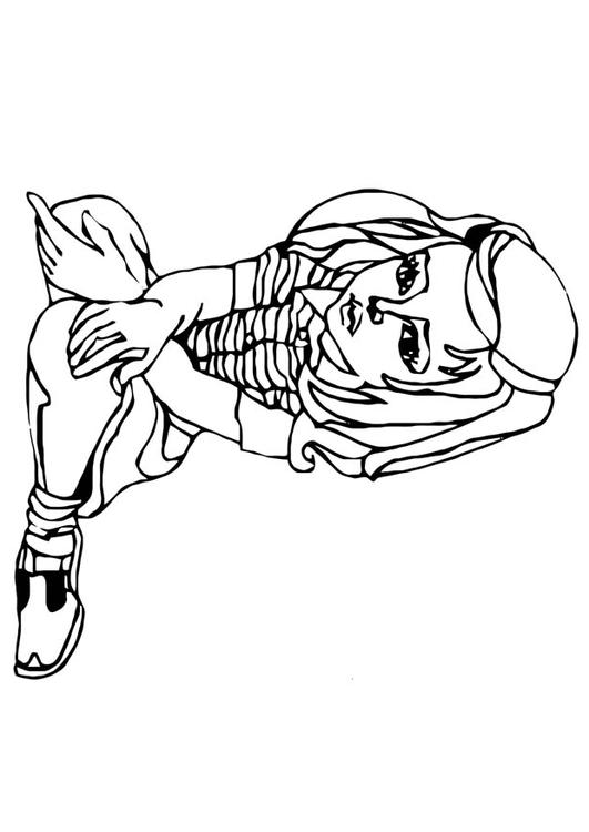 Coloring page sad