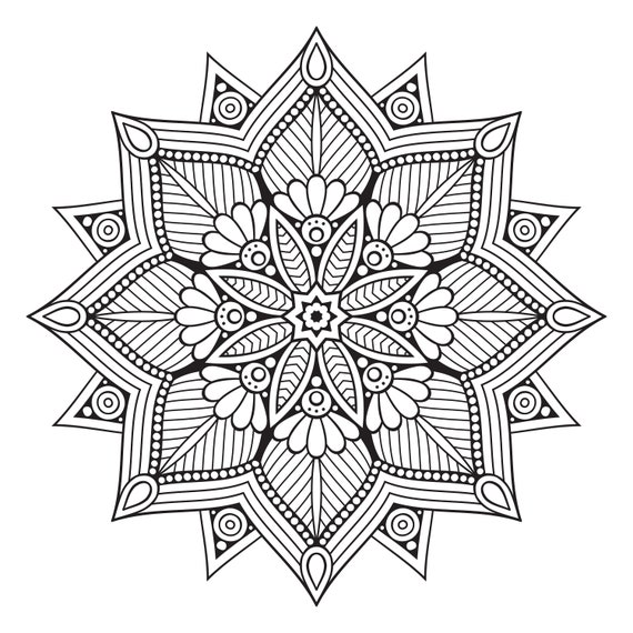 Buy mandala coloring popular printables vintage book page abstract beautiful collections of illustrations christmas decoration piece online in india