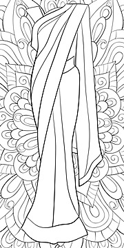 Saree coloring book png transparent images free download vector files
