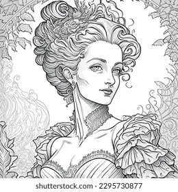 Fashion adult coloring book stock photos