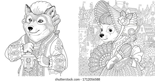 Thousand coloring book clothes royalty