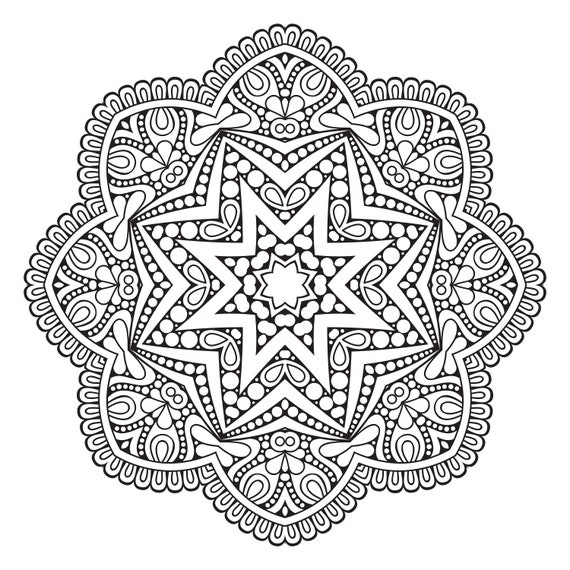 Buy mandala coloring popular printables vintage book page abstract beautiful collections of illustrations christmas decoration piece online in india
