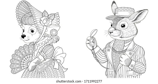 Thousand coloring book clothes royalty