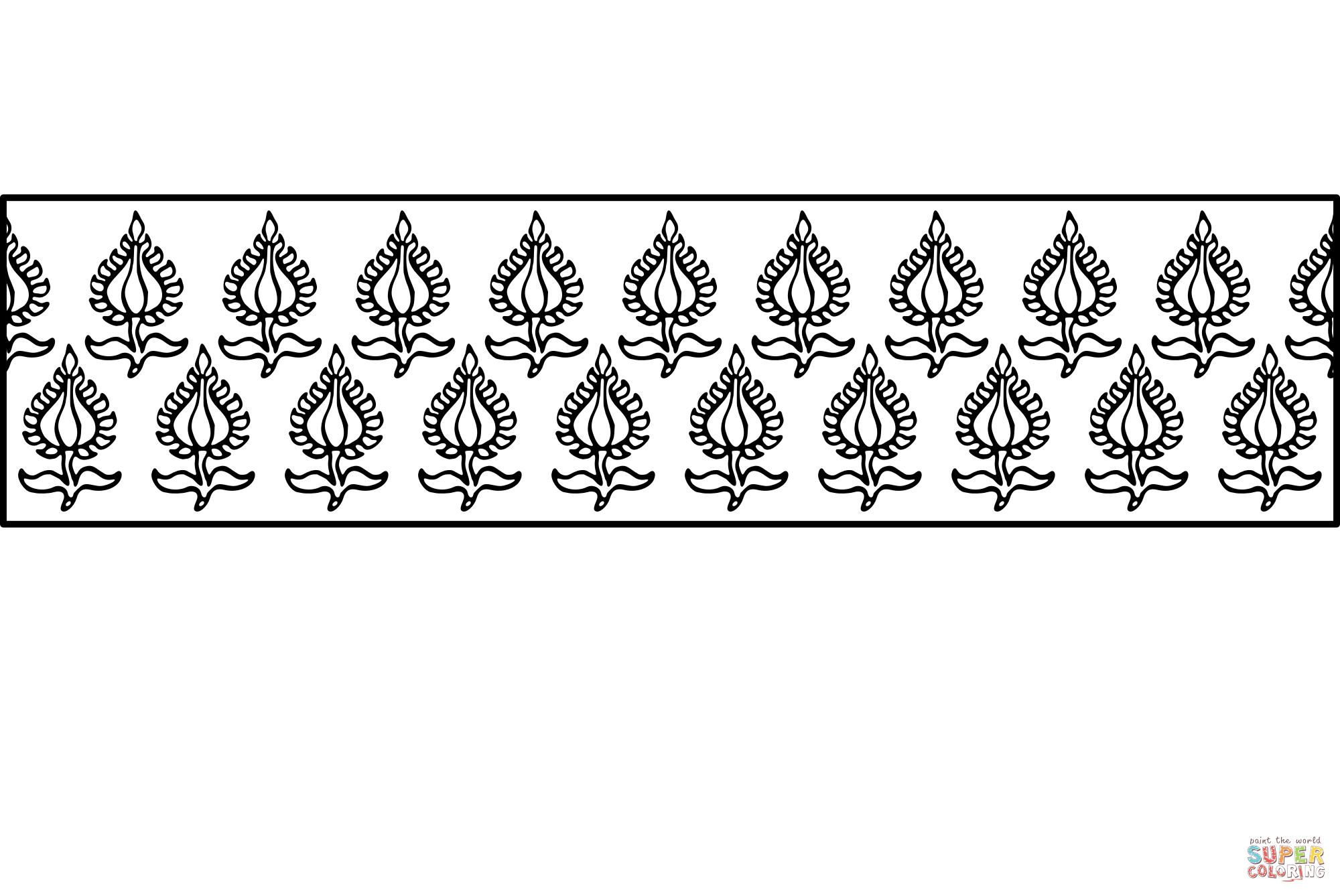 Vintage decorative divider coloring page free printable coloring pages