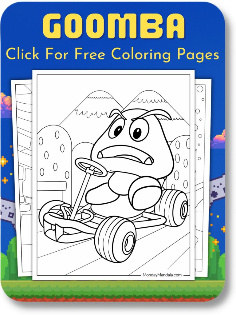 Video game coloring pages free pdf printables