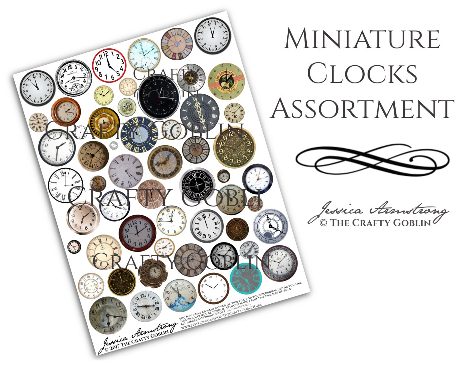 Printable vintage scale faces