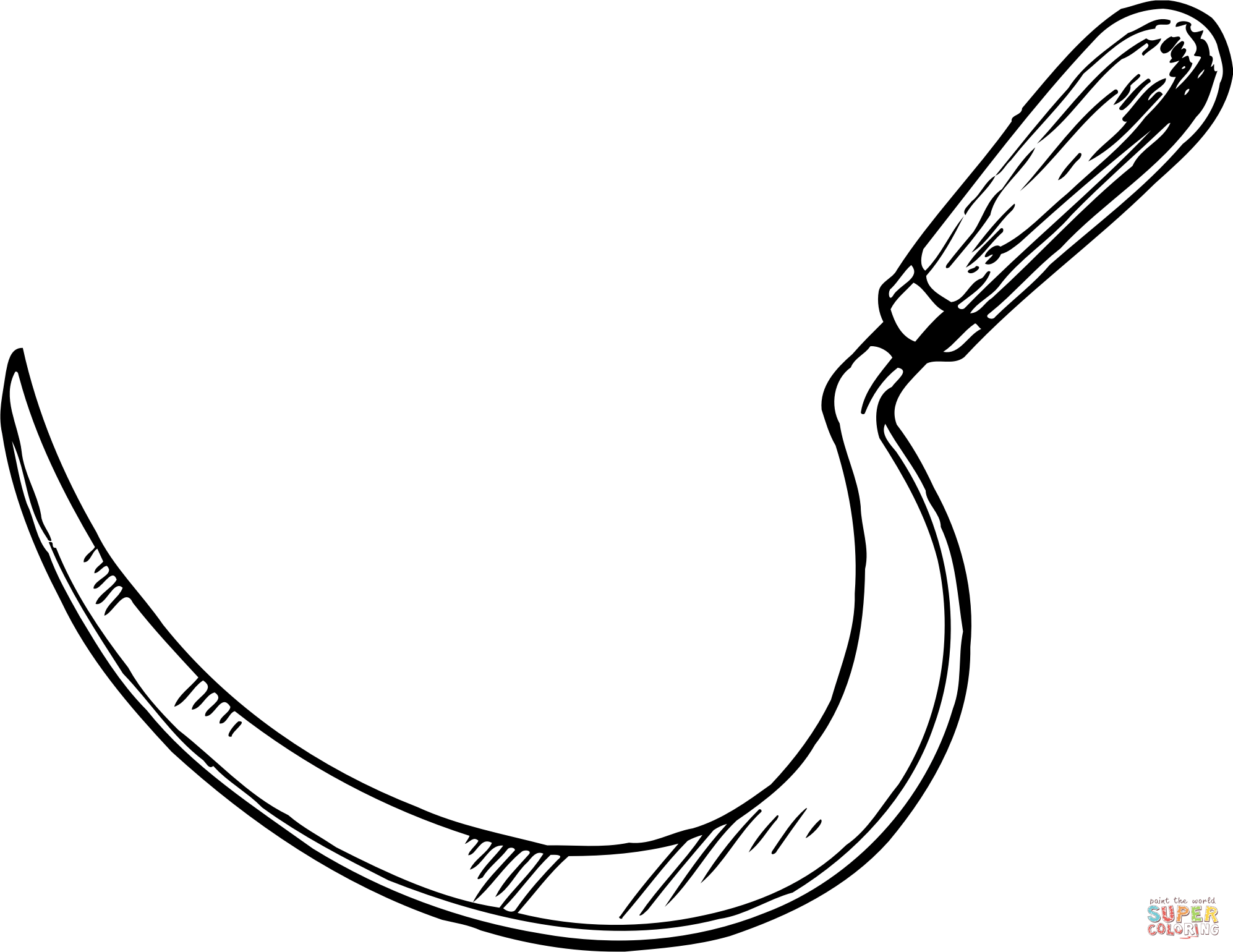 Vintage sickle coloring page free printable coloring pages