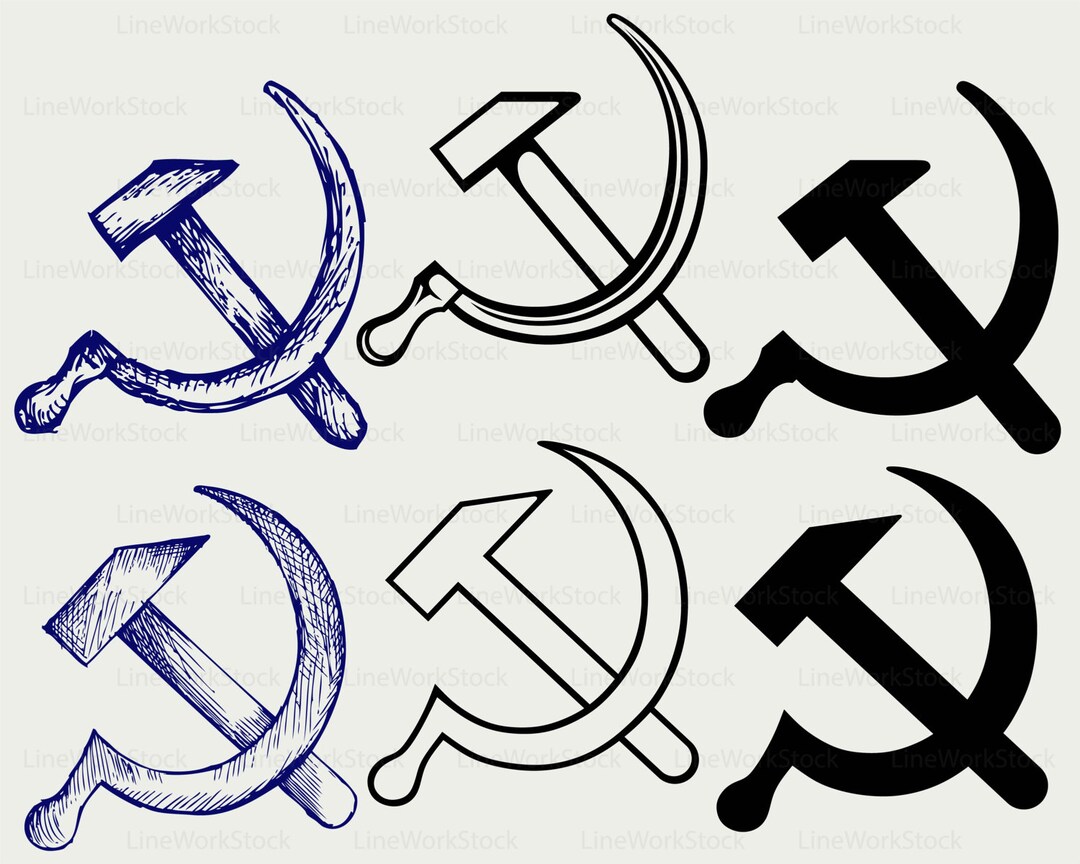 Hammer sickle svgsickle cliparthammer svgsickle silhouettehamme cricut cut fileshamme clip artdigital download designssvg