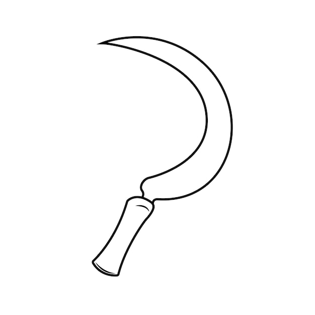 Premium vector sickle line art