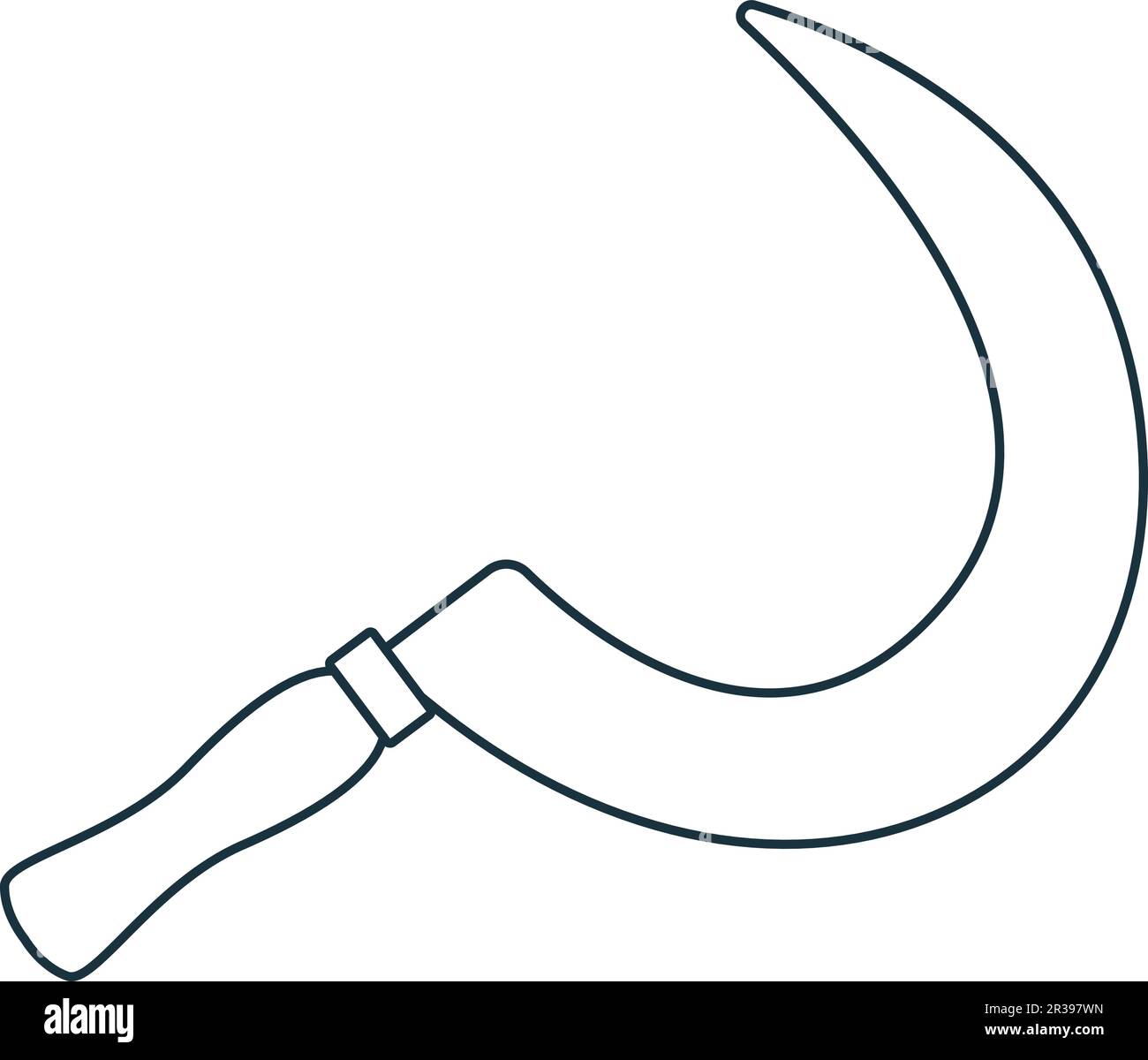 Sickle tool cut out stock images pictures