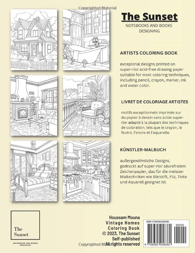 Vintage homes step back in time and soothe your mind with vintage interior coloring