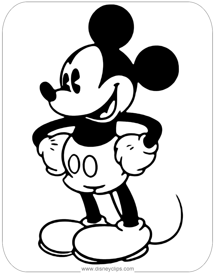 Classic mickey mouse coloring pages