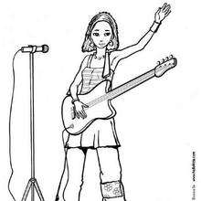 Pop singer coloring pages