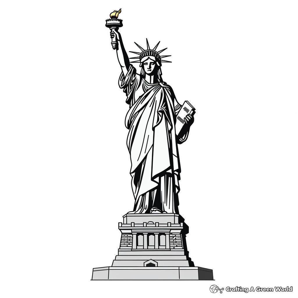 Statue of liberty coloring pages