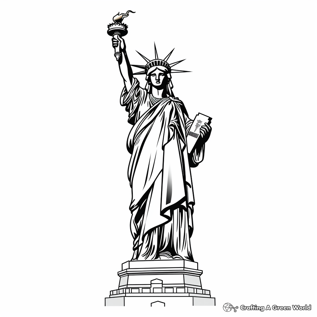 Statue of liberty coloring pages