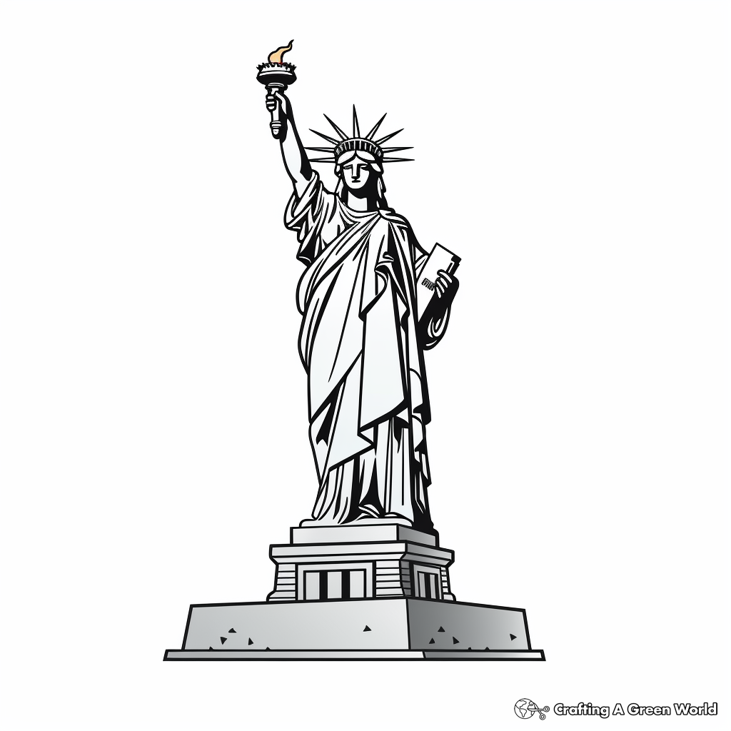 Statue of liberty coloring pages