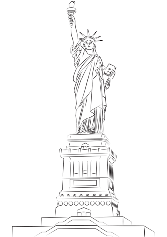 Statue of liberty coloring page free printable coloring pages