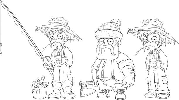 Old straw hat stock illustrations royalty