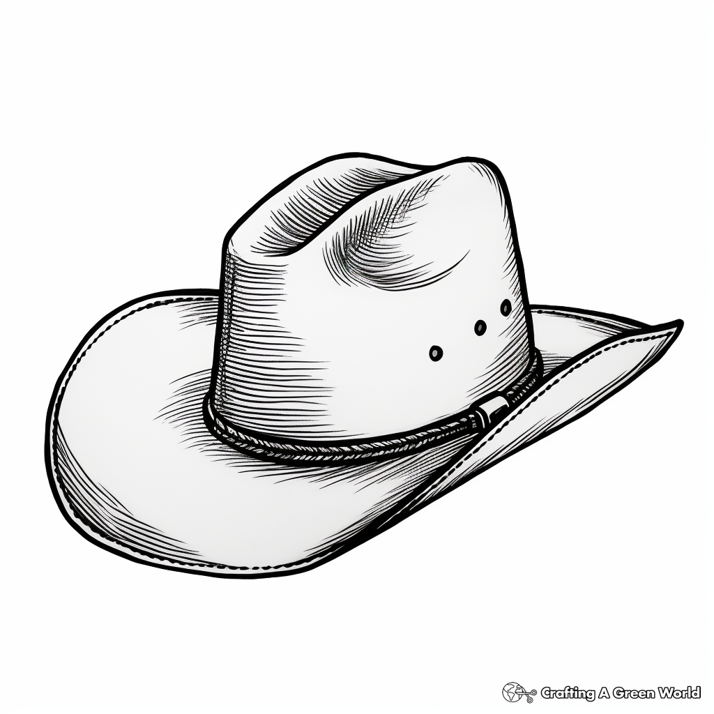 Cowboy hat coloring pages