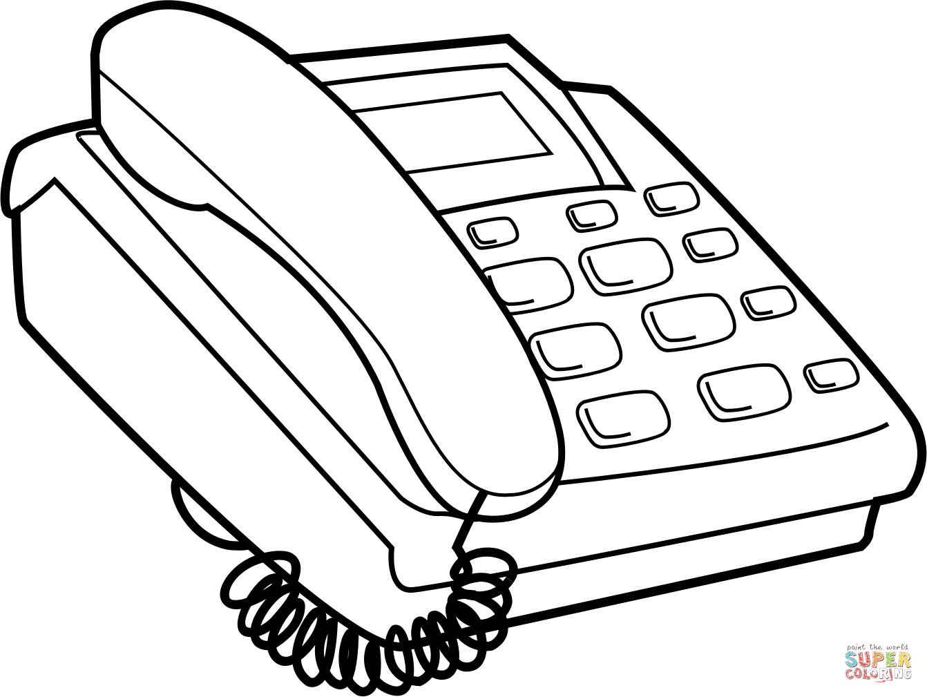 Vintage telephone svg image for videoscribe coloring page free printable coloring pages