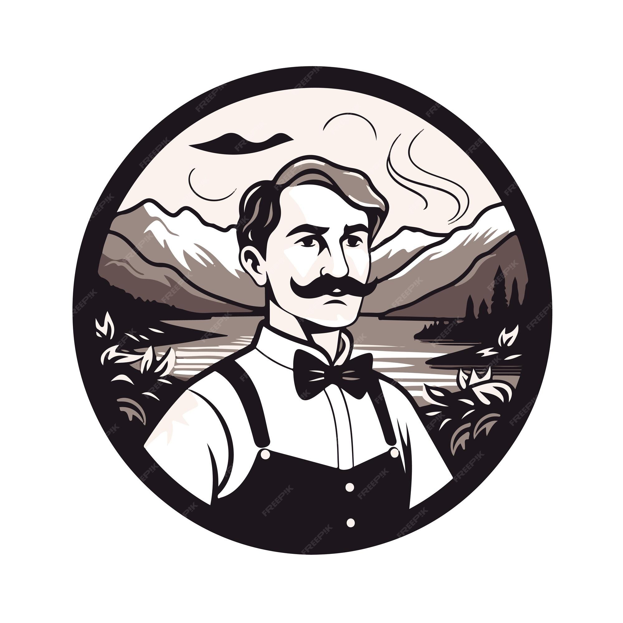 Premium vector svg style illustration a logo for a restaurant white background black and white coloring page