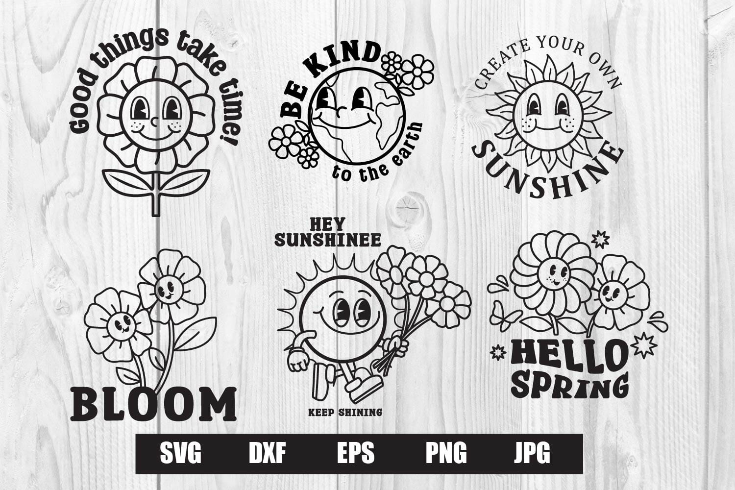 Spring retro svg bundle