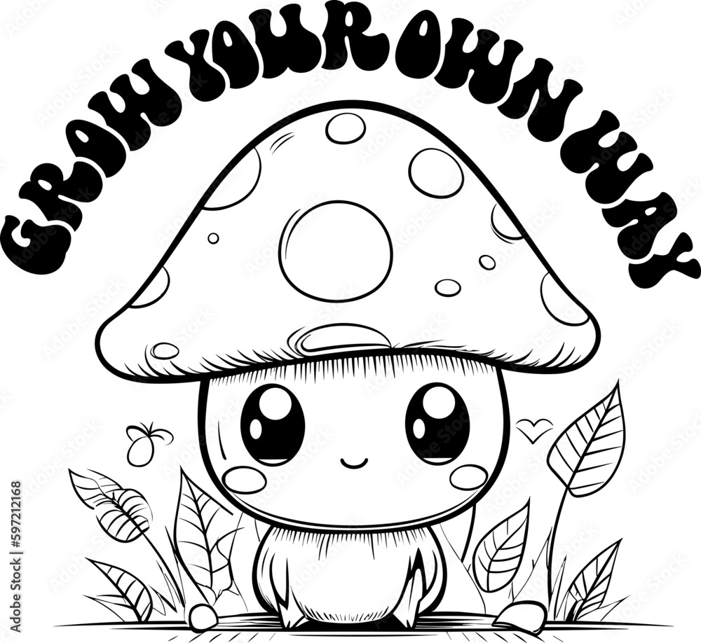 Grow your own way svg shirt boho hippie designsvintage mushroom cute vector design for shirtlettering text print for cricut design for shirt vector