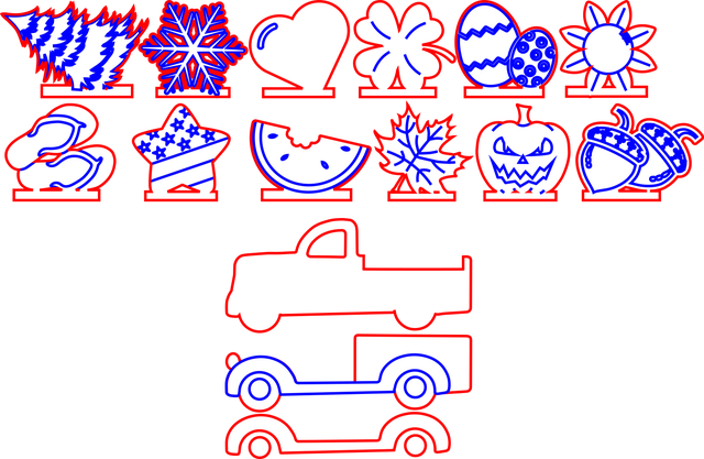 Side of vintage truck with interchangeable cargo svg â kim garrett make it