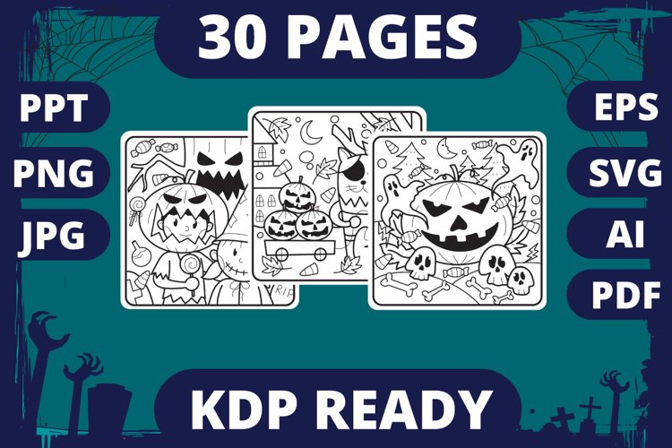 Halloween coloring book for kids