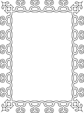 Vintage vintage frame coloring page free printable coloring pages