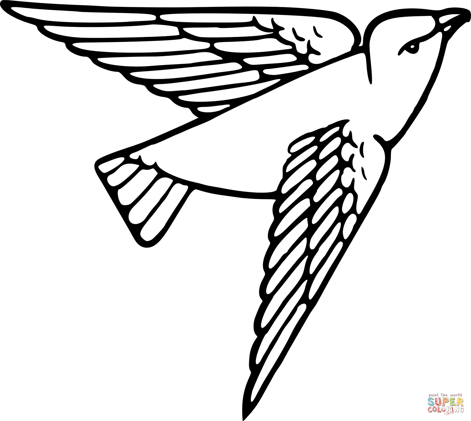 Vintage bird line art coloring page free printable coloring pages