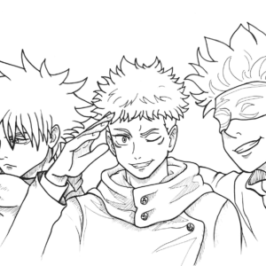 Jujutsu kaisen coloring pages printable for free download