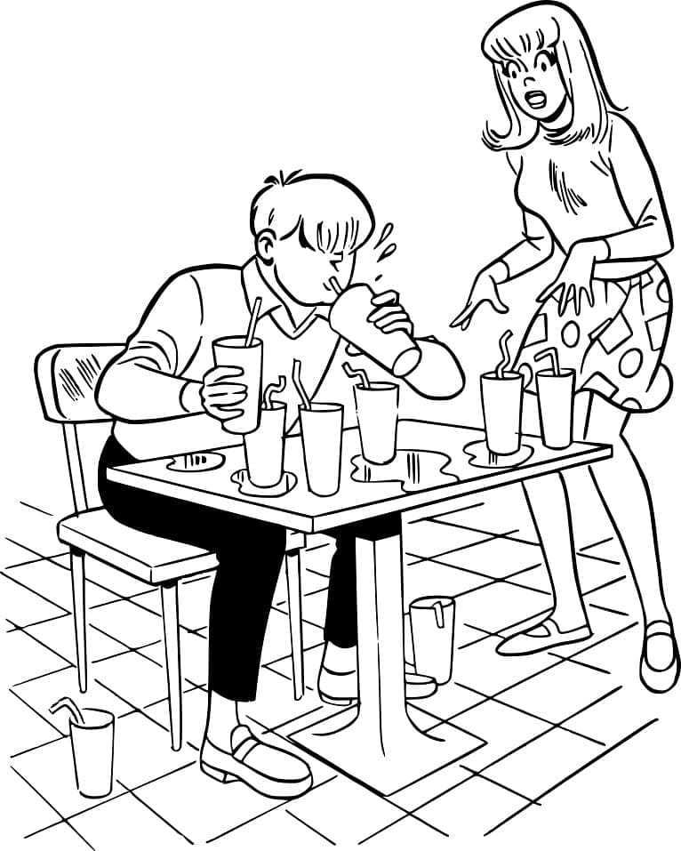 Love vintage coloring page