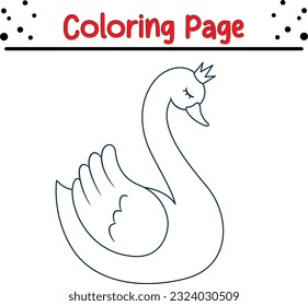 Swan coloring page images stock photos d objects vectors