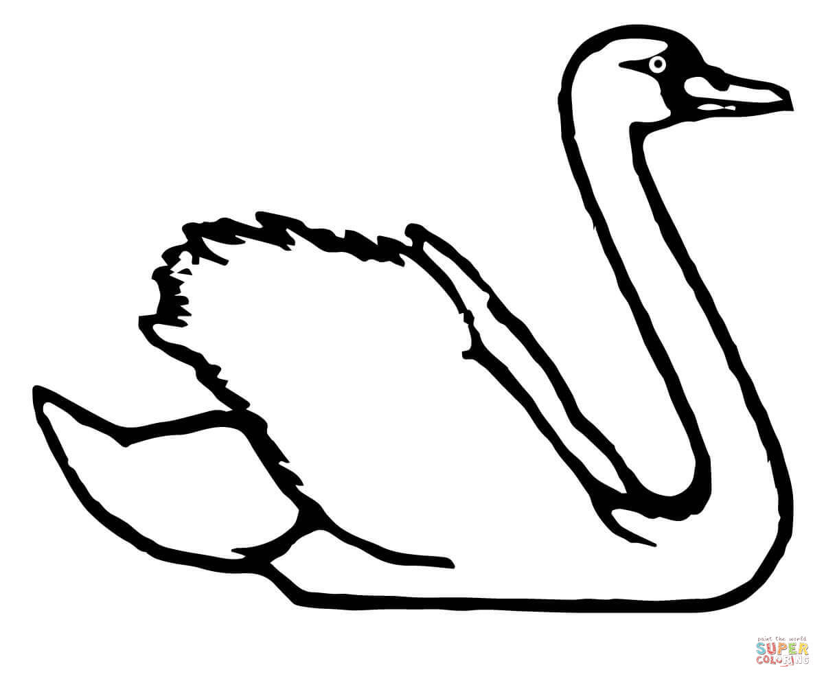 Trumpeter swan coloring page free printable coloring pages